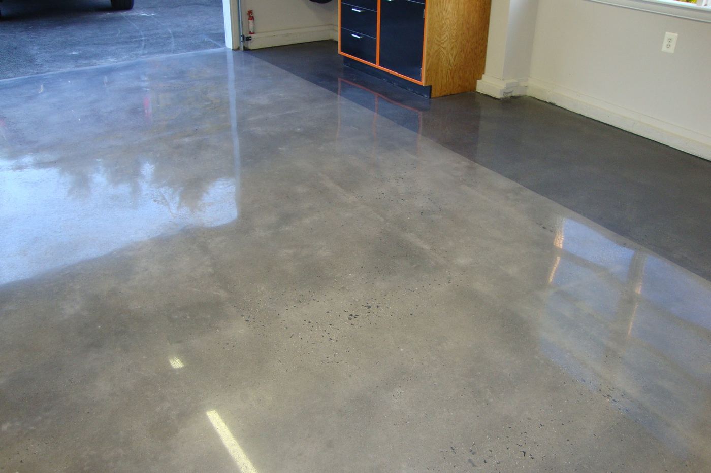 Polished concrete floor finish